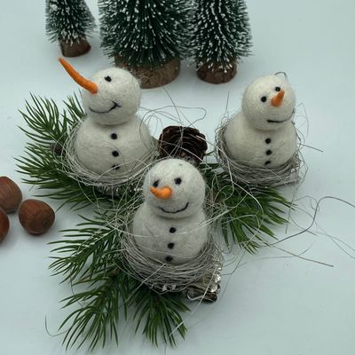 Schneemensch - Kerzenhalter