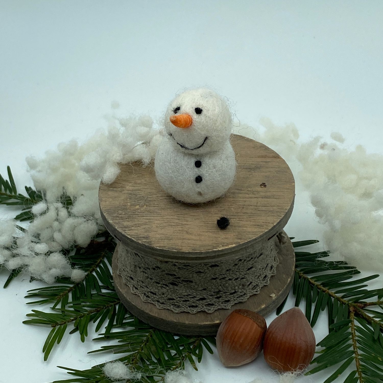 Schneemensch ups ein Stück kohle ist rausgefallenen