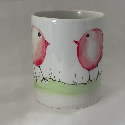 2 Red Robins Mug