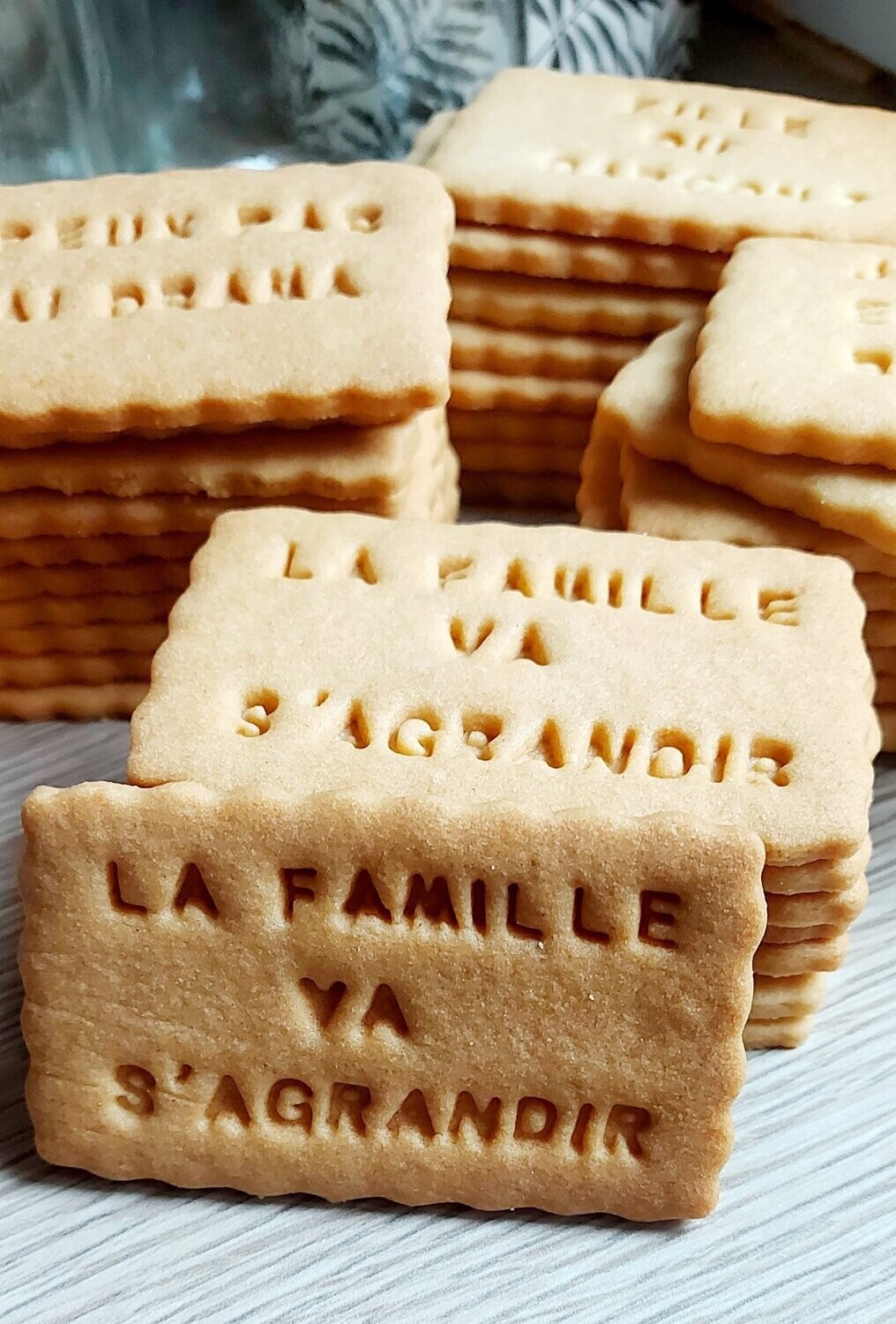 Biscuits naissance 'La famille va s'agrandir' Biscuits naissance 'La famille va s'agrandir'