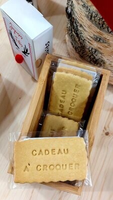 Biscuit message 'Cadeau à croquer' Biscuit message 'Cadeau à croquer'