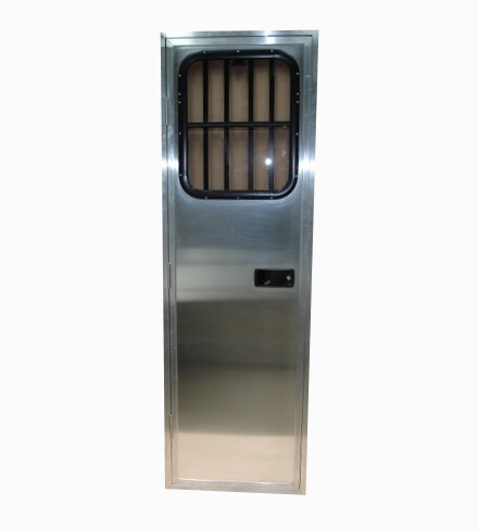 Grooms Door 72 x 32 with Fitted window 18 x 22 WITH bars