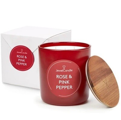 Jewelcandle Rose and Pink Pepper 3 Mèches 1300g