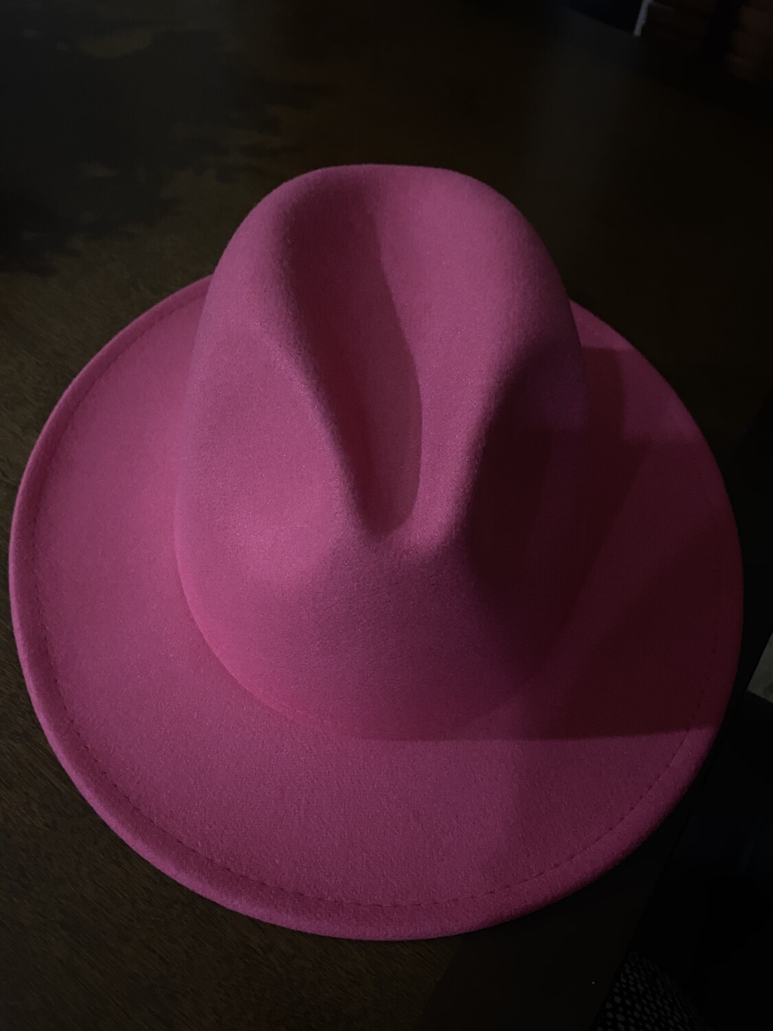 Pink Fedora hat