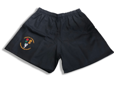 LDRS New Zealand style rugby shorts in black