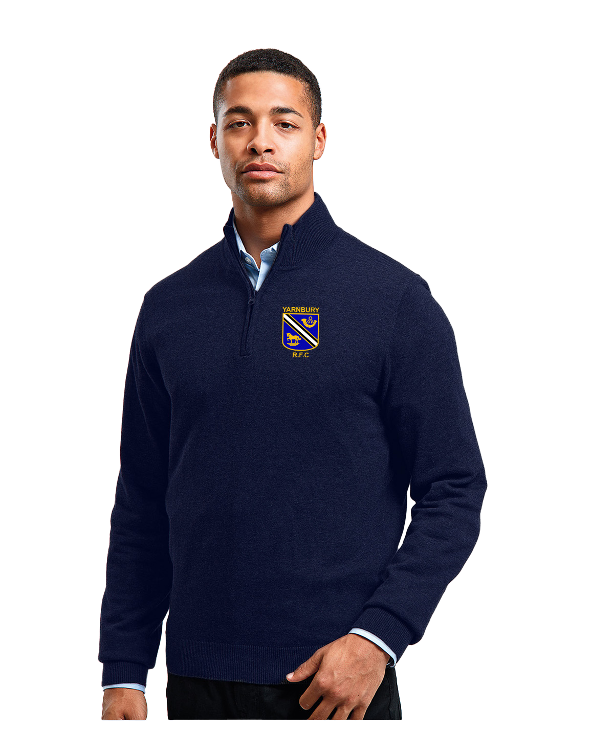 Adult Yarnbury RFC 1/4 Zip Knitted Sweater
