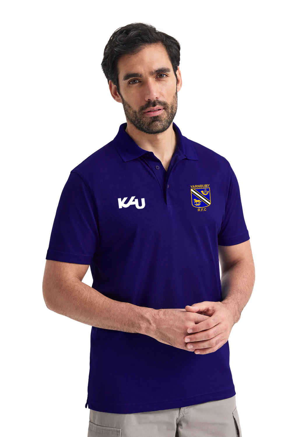 Adult Yarnbury RFC Men's Cooltex plain navy Polo Shirt Adult Yarnbury RFC Men's Cooltex plain navy Polo Shirt