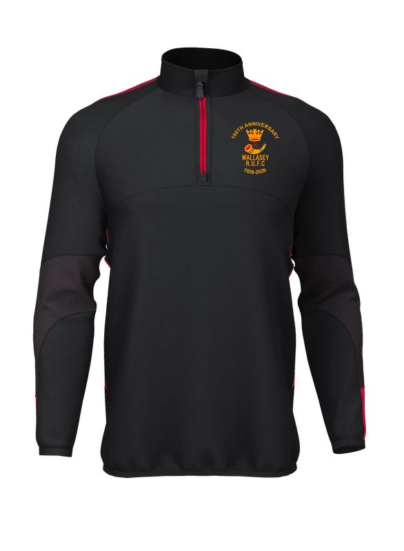Adult Wallasey RUFC  1/4 ZIP Edge Pro Team Midlayer