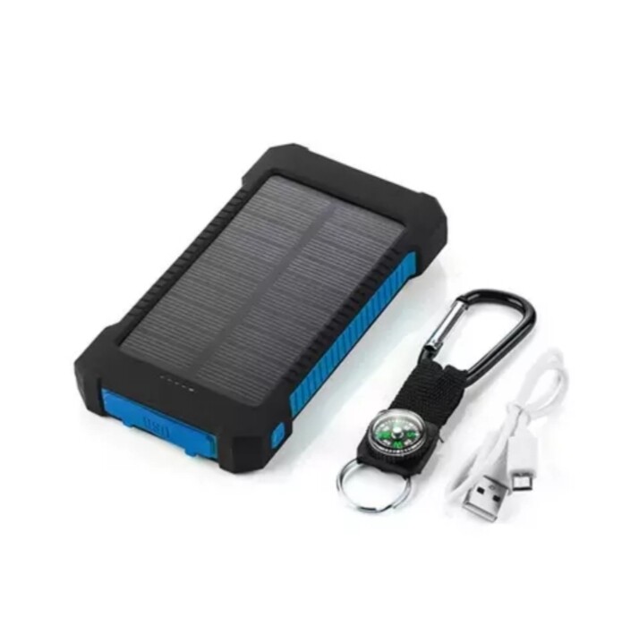 Solar Power Bank Dual USB Power Bank 20000mAh Waterproof Battery Charger External Portable Solar Panel with LED Light
