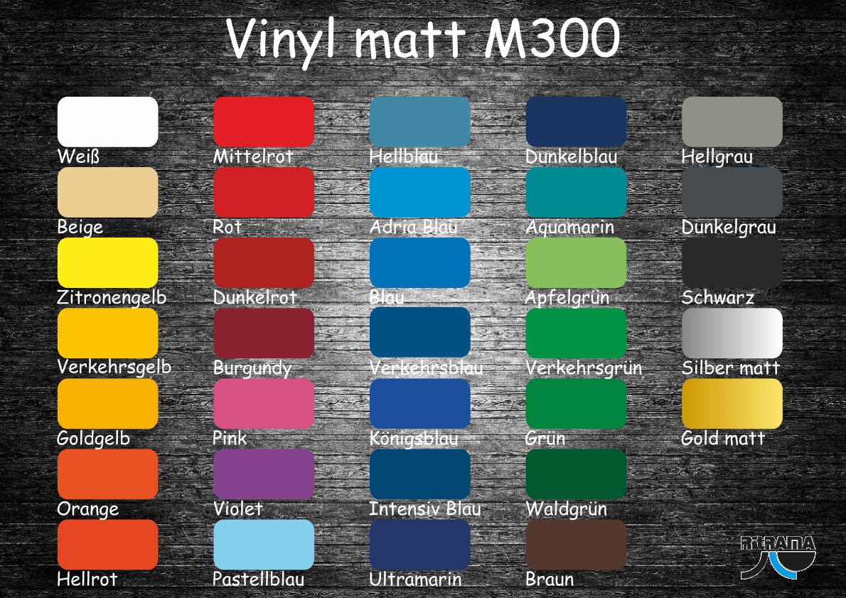 Plotterfolie Ritrama matt M300 alle Farben
