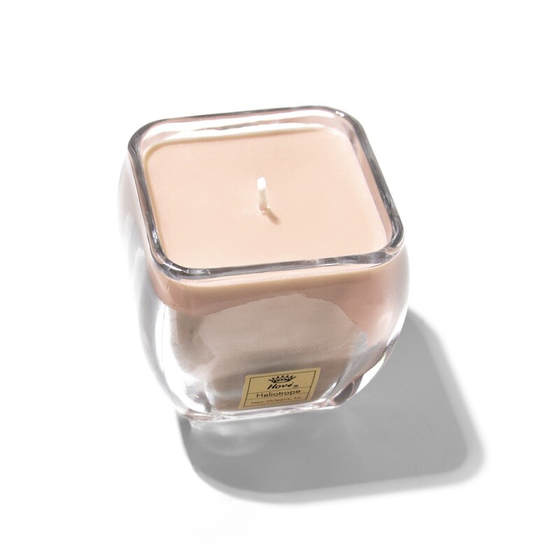 Heliotrope Glass Candle