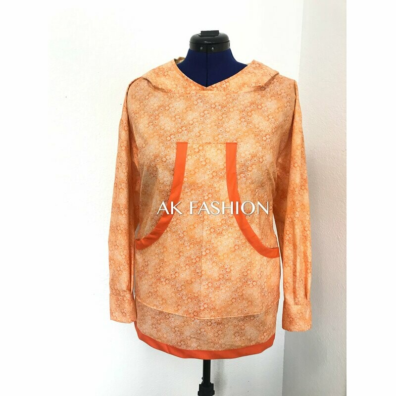 Orange fall Women kuspuk adult kuspuk alaska kuspuk dress/jacket