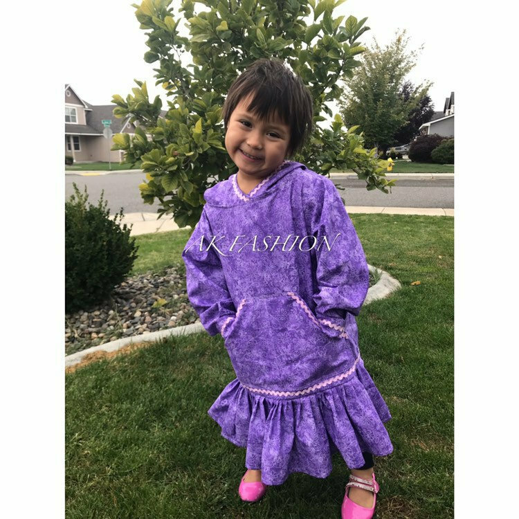 Alaska Kuspuk Children&#39;s Kuspuk dress girl kuspuk purple with pink