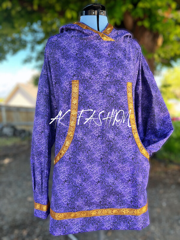 Purple Floral With Gold 