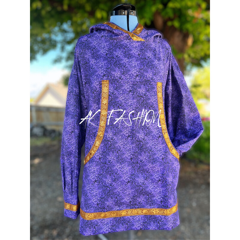 Purple Floral With Gold 