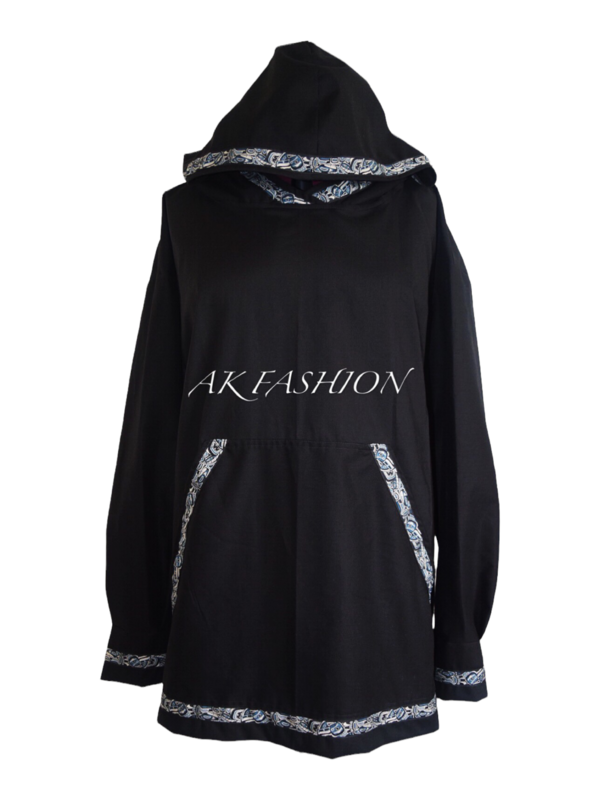 Matching Outfits matching Kuspuk matching Daddy And Me Mommy And Me  alaska kuspuk Black With Native Trim 