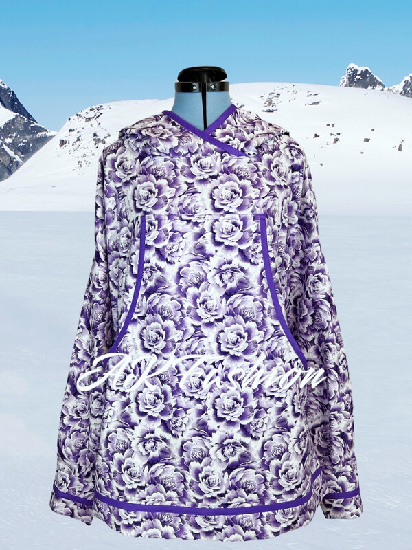 Purple Floral Kuspuk Women kuspuk
