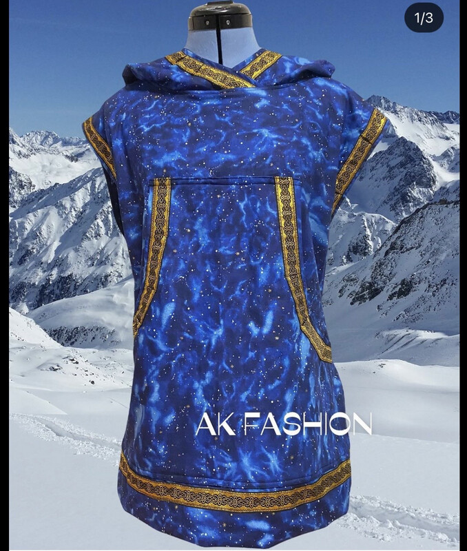 Robert Kaufman Stars Galaxy With Gold Kuspuk Vest