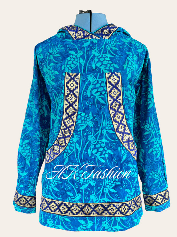Blue Turtle Kuspuk women kuspuk adult kuspuk