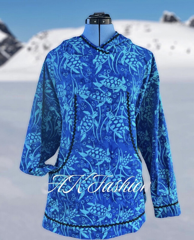 Blue Turtle Kuspuk women kuspuk adult kuspuk