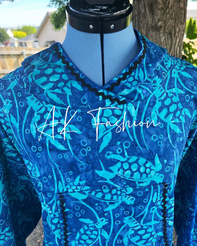 Blue Turtle Kuspuk women kuspuk adult kuspuk