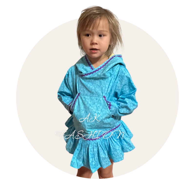 Blue Heart Children Kuspuk  Kuspuk Children&#39;s Kuspuk dress girl kuspuk