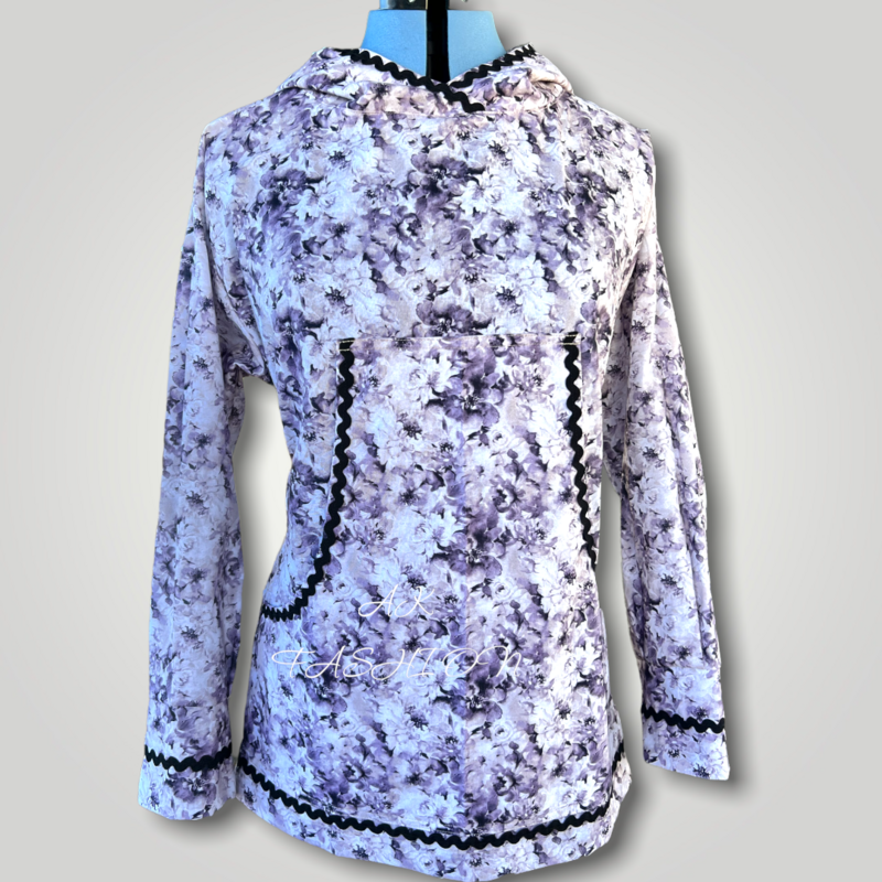 Water Color Flora Grey Kuspuk Women kuspuk
