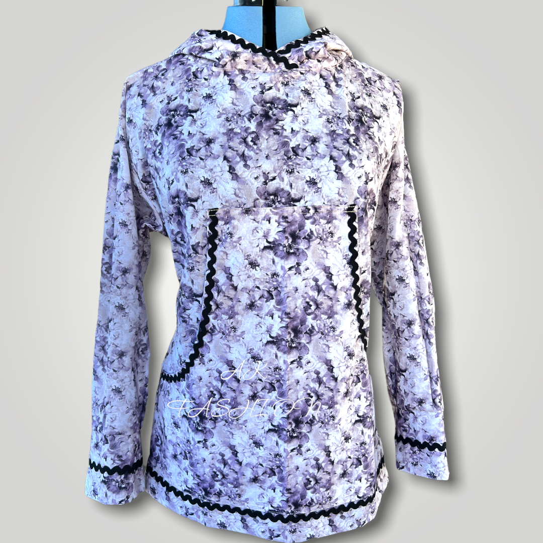 Water Color Flora Grey Kuspuk Women kuspuk