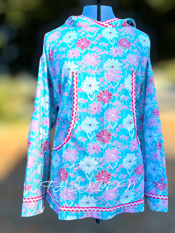 Floral In Teal Kuspuk Women Kuspuk alaska kuspuk
