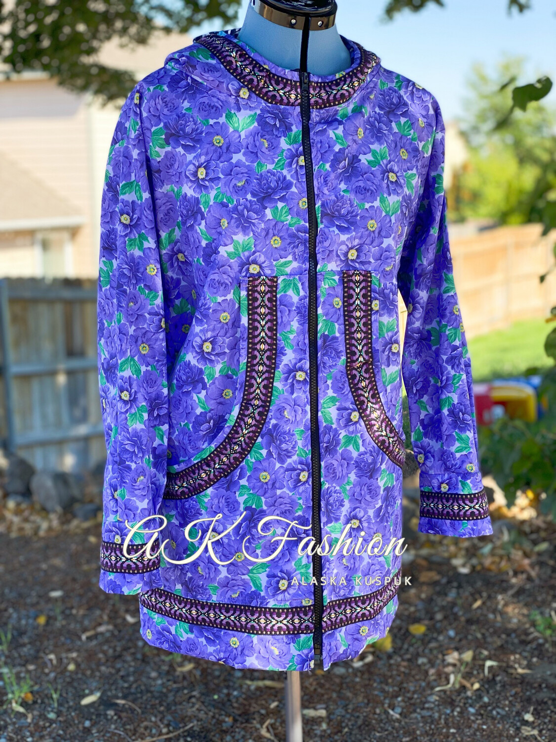 Purple Floral women kuspuk