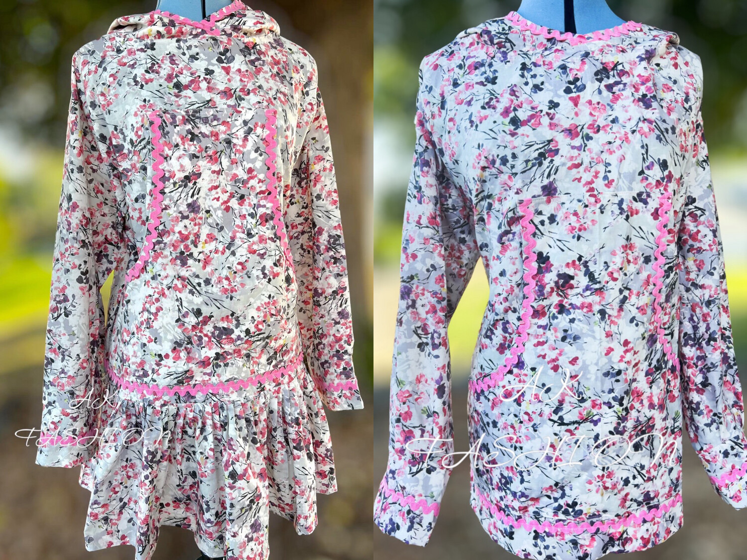 Cherry Blossom Red women kuspuk