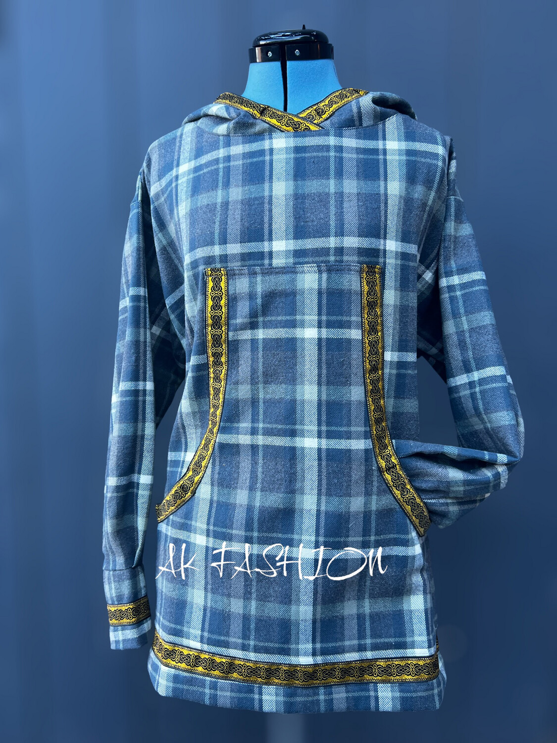 Flannel Grey Check women kuspuk /sweatshirt /sweater