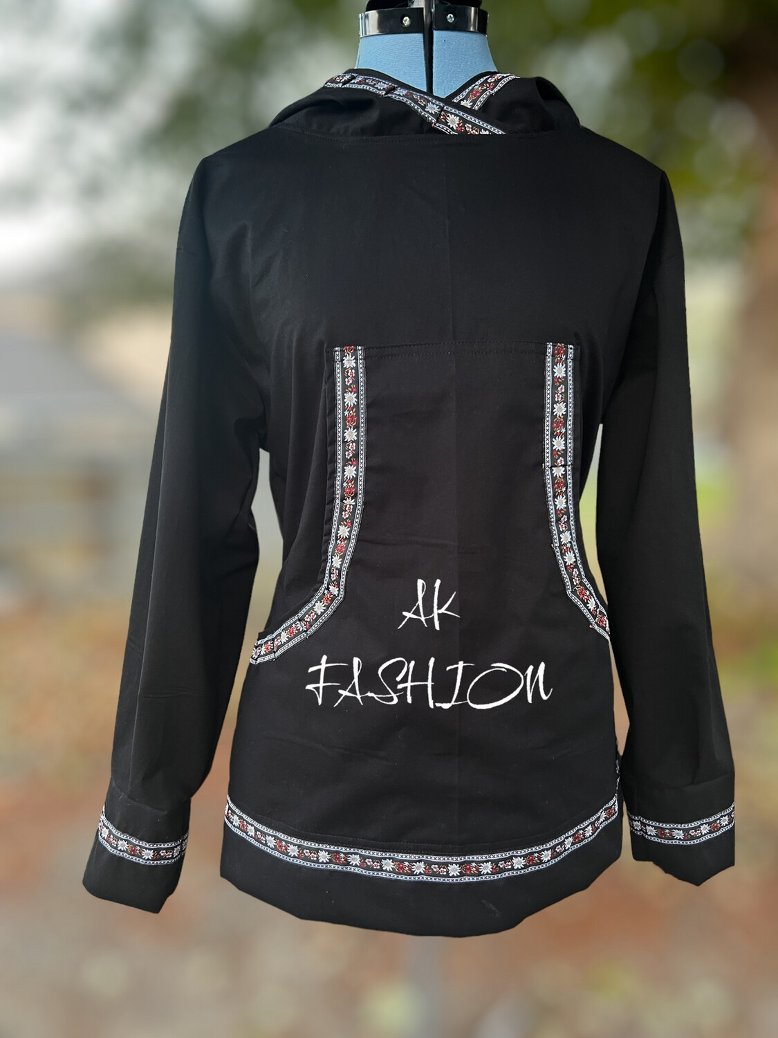 black with Flower trim Kuspuk 