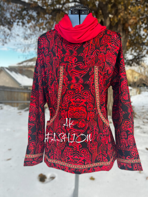 love birds Red Native Spirit kuspuk