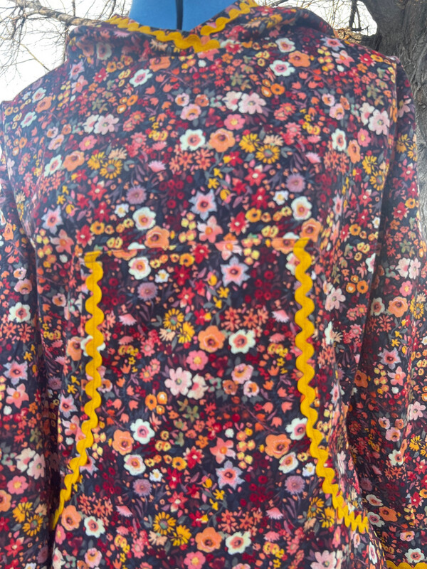 Shades Of Orange floral Kuspuk Women kuspuk