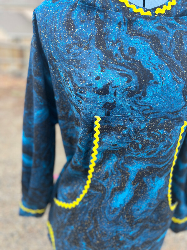 Oil slick turquoise metallic Women kuspuk pull over adult kuspuk alaska kuspuk galaxy