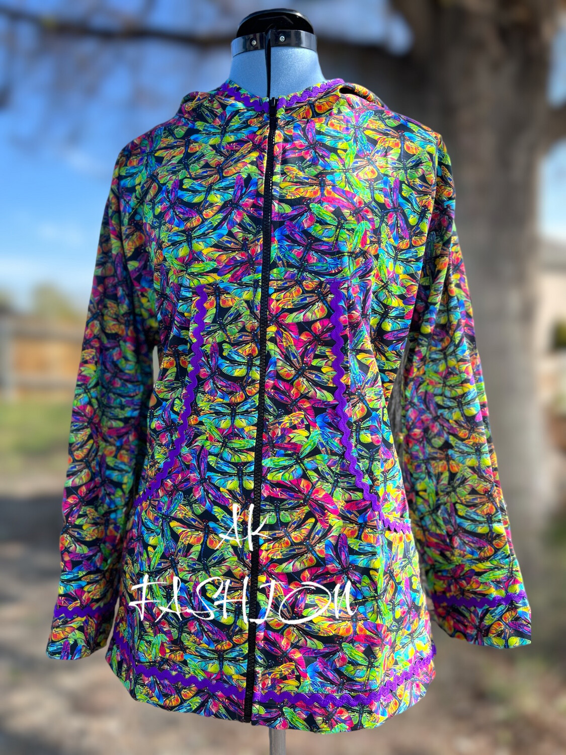 Packed Colorful Dragonfly women kuspuks adult kuspuk alaska kuspuk