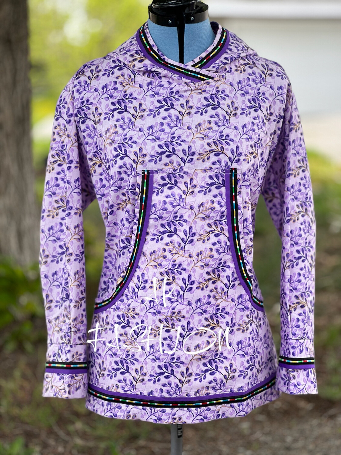 Vines Metallic Purple kuspuks adult kuspuk alaska