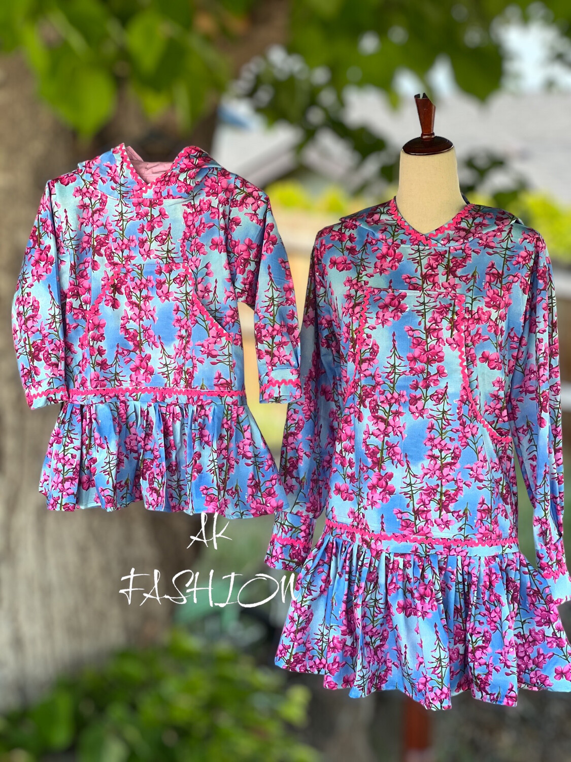 Fireweed Matching dresses matching Kuspuk matching mommy and daughter alaska kuspuk