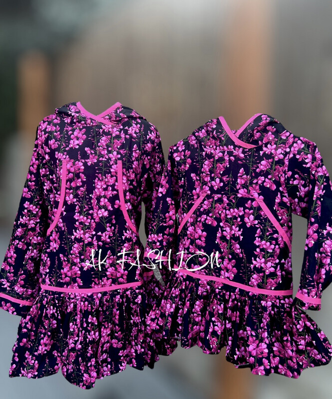 Fireweed Matching dresses matching Kuspuk matching mommy and daughter alaska kuspuk