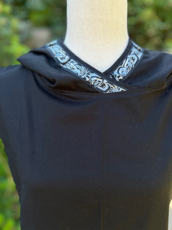 Black With Native Trim Kuspuk Vest