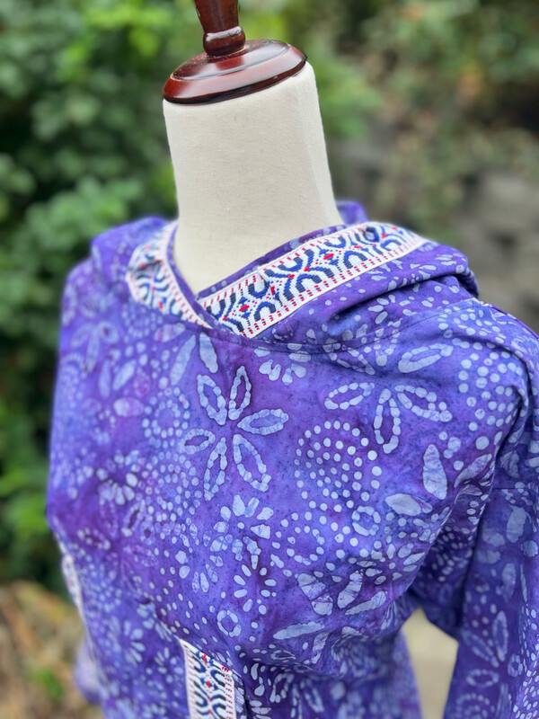 Purple Floral Batiks Kuspuk women kuspuk adult kuspuk