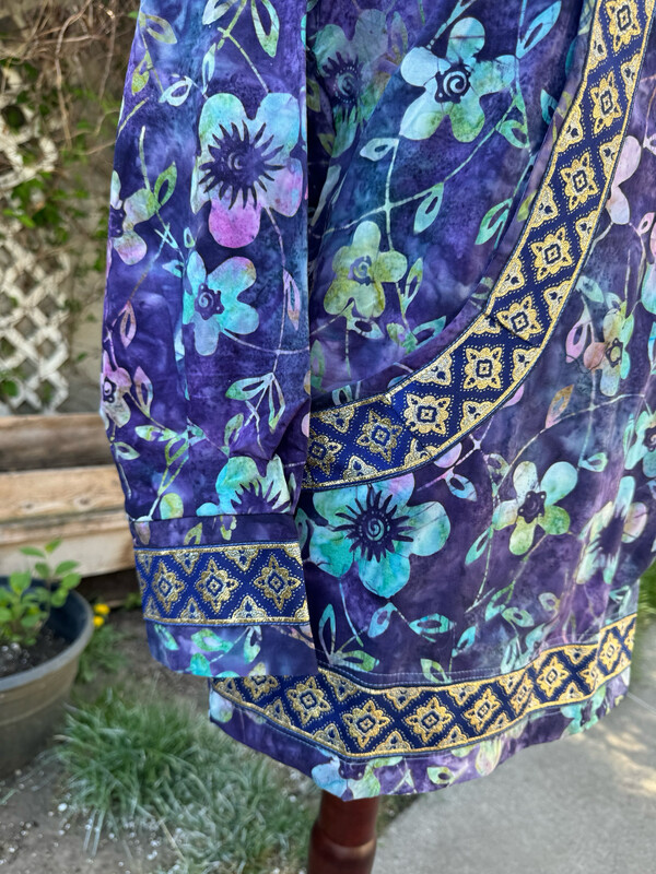 Purple Floral Batiks Kuspuk women kuspuk adult kuspuk