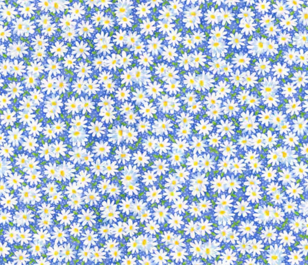 White Flower In Blue Kuspuk