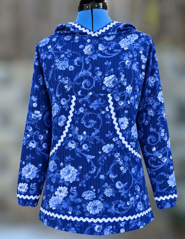 Blue Floral Kuspuk women kuspuk adult kuspuk