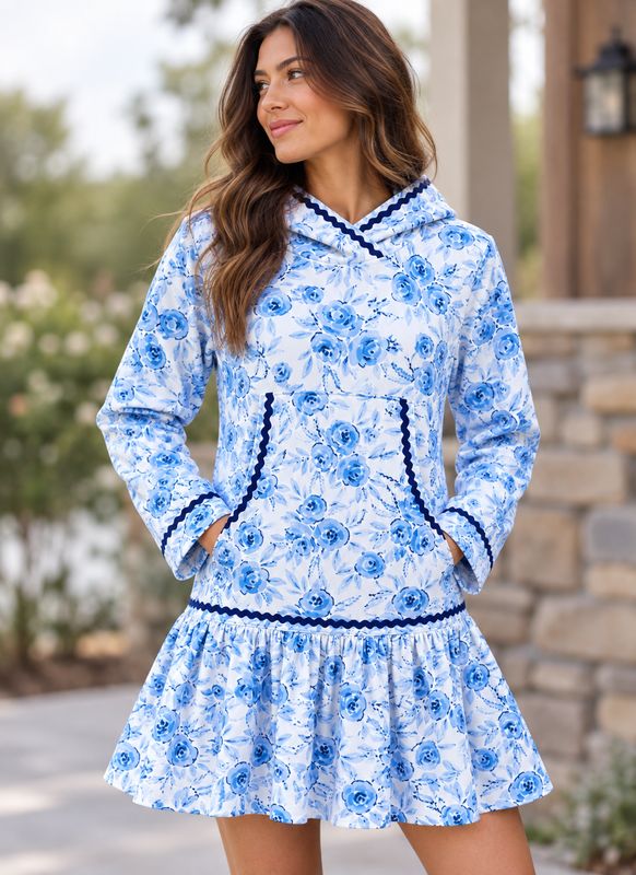 Blue Floral Blue Floral women kuspuk