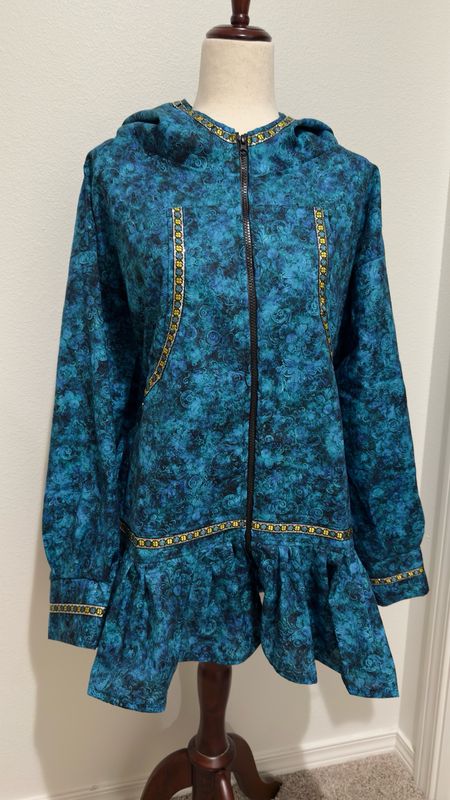 Blue Green Jewel Tone women kuspuk