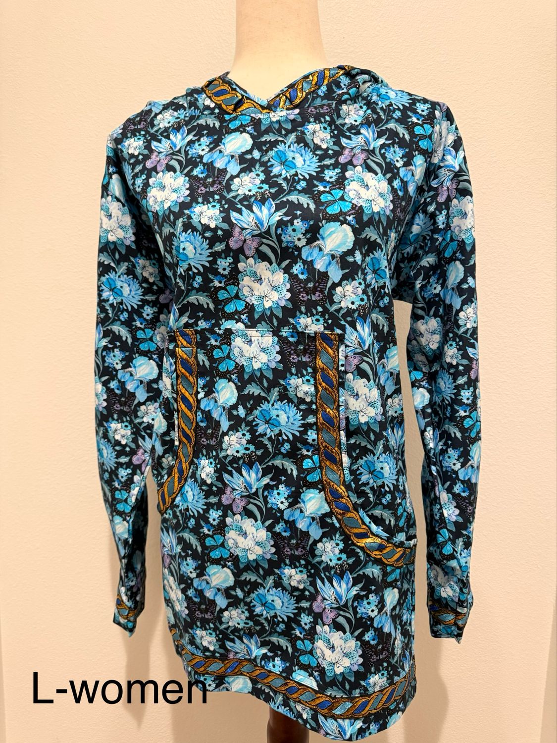 Teal Flower Women Kuspuk