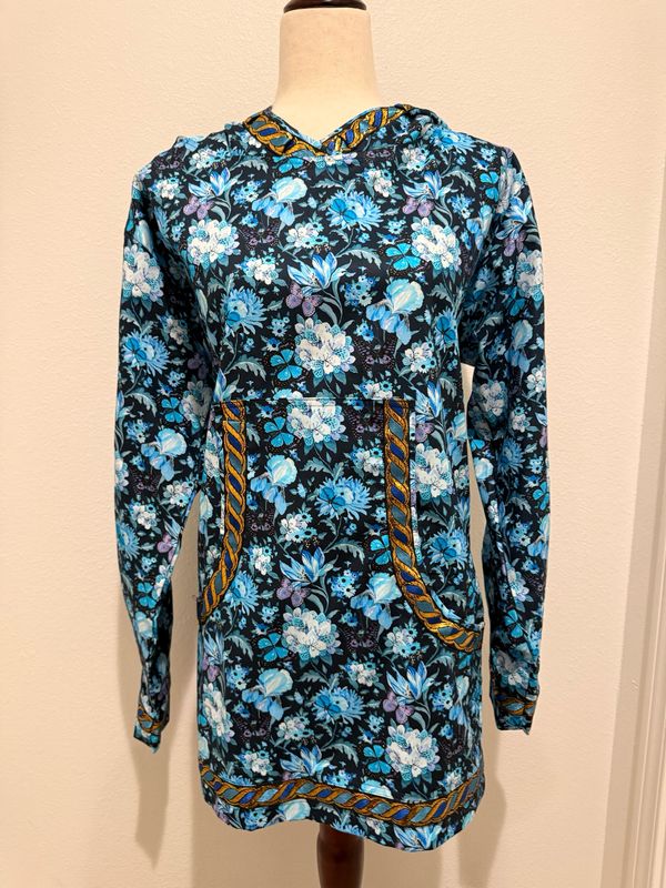 Teal Flower Women Kuspuk