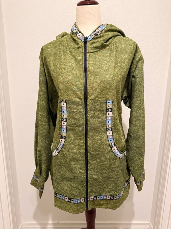 Green Women Zipper Kuspuk